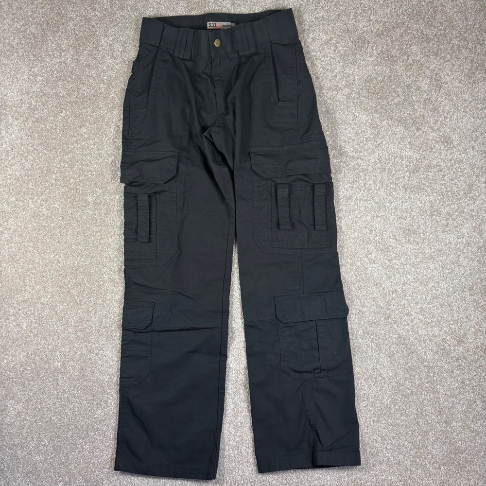 5.11 Tactical Women Black Ripstop Cargo Pants Size 4 Regular Work Outdoor